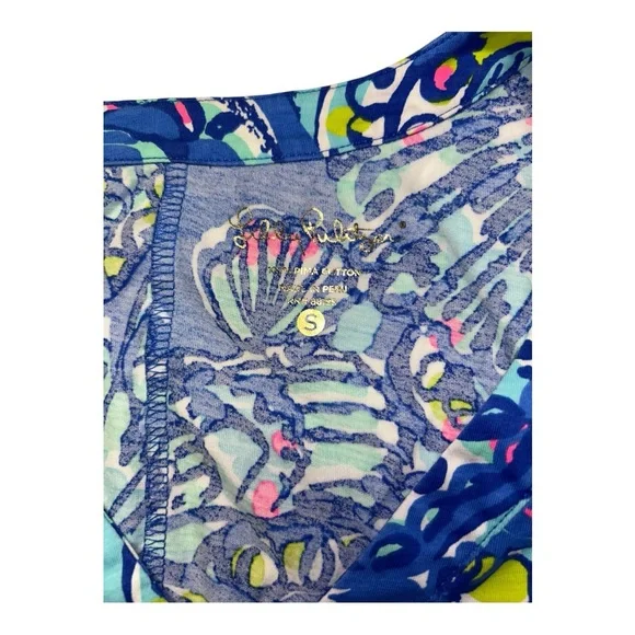 Lilly Pulitzer Amina Dress Small Brilliant Blue Ceviche Sleeveless Dress - Picture 5 of 9